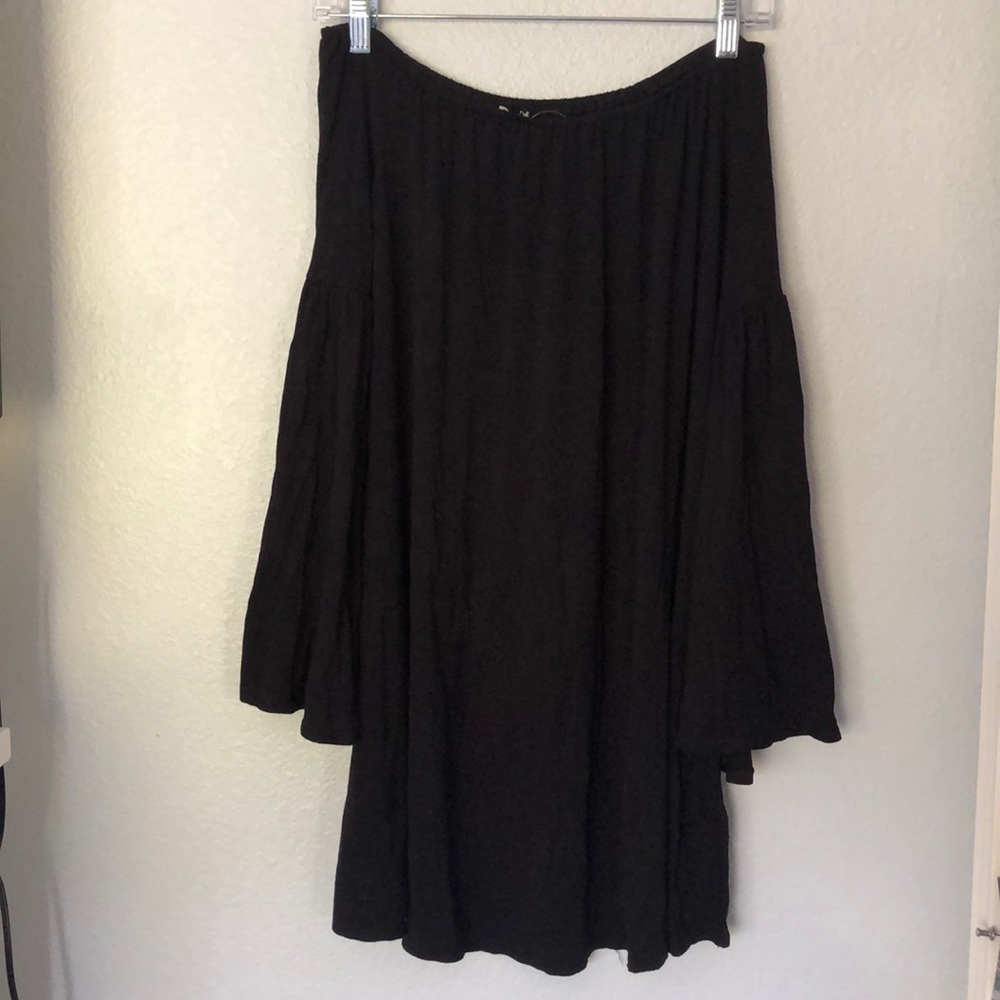 black off the shoulder dress